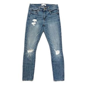LOFT Modern Skinny Distressed Jeans